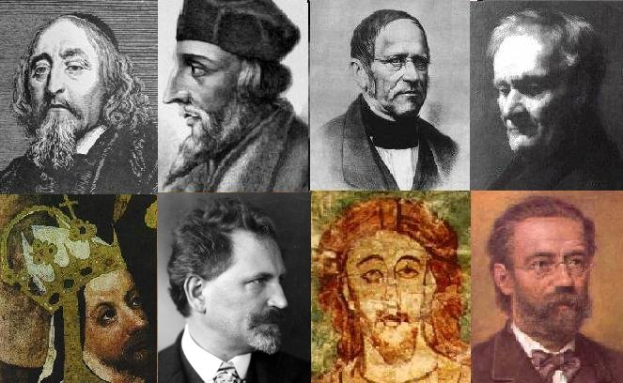 Ein Collage von sechs Männern mit verschiedenen Gesichtsausdrücken, Altersgruppen, Geschlechtern und Ethnien, jeder trägt ein Dress in einer einzigartigen Farbe, von leuchtend bis dezent.
