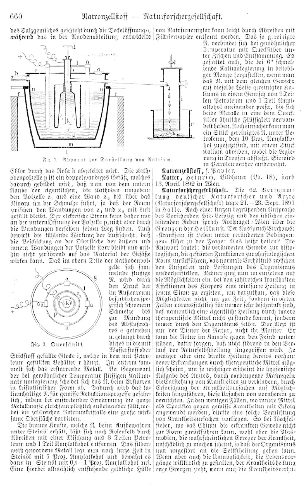 Ein detailliertes Zeichnung einer Wasseraufbereitungsmaschine aus dem deutschen Patent 666, das Komponenten wie eine Pumpe und Ventile zeigt, mit dem Patenttext auf der Seite.